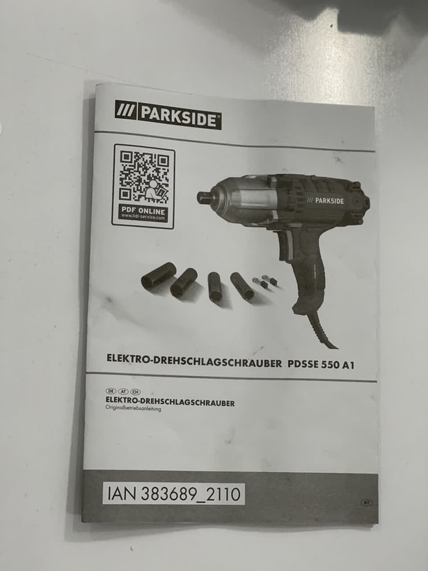 بکس برقی یا آچار ضربه ای پارکساید مدل25 PARKSIDE 550 A1